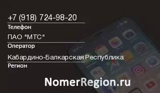 Кто звонил с 9187249820 - регион и оператор